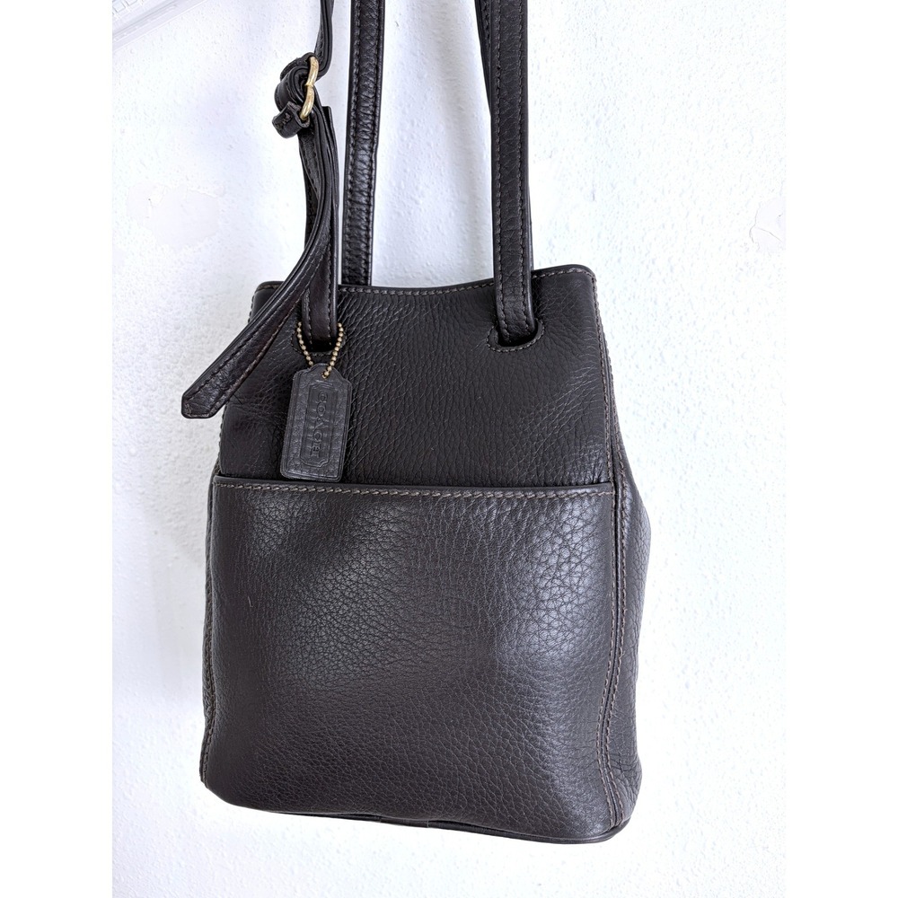 COACH Vintage Sonoma Bucket Bag 4923 Pebbled Leather Brown 90s